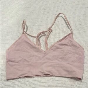 Anthropology Pink Ribbed Bralette
